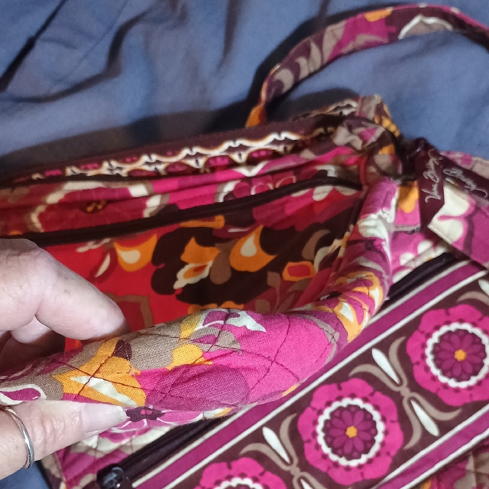 Vera Bradley Floral Crossbody Bag in Pink and Brown - Picture 6 of 6